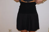 Thierry Mugler black pleated mini skirt size 42