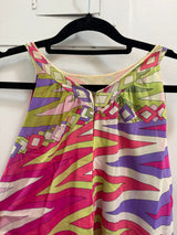 Vintage Emilio Pucci pink green and purple mini dress - tuv #321321