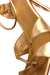 Escada gold strappy heels (8B)