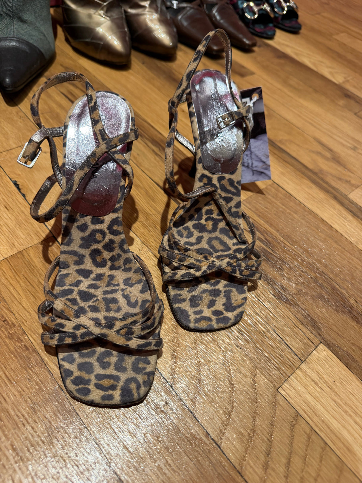Y2K cheetah Dolce & Gabbana heels size 6.5 TUV #12531