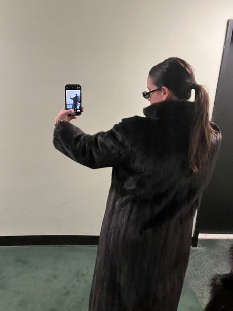 Chocolate Brown Full Length Mink Coat