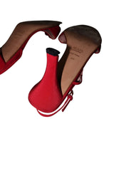 Prada red heels with sequin details (40)