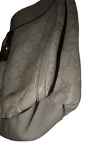 Gucci light grey D ring hobo bag