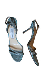 Jimmy Choo baby blue snakeskin heels (37.5)