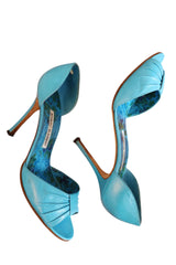 Manolo Blahnik bright blue d'orsay heels (39)