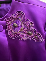 Vintage Purple Givenchy Embellished Blazer with Stunning Embroidery- size M