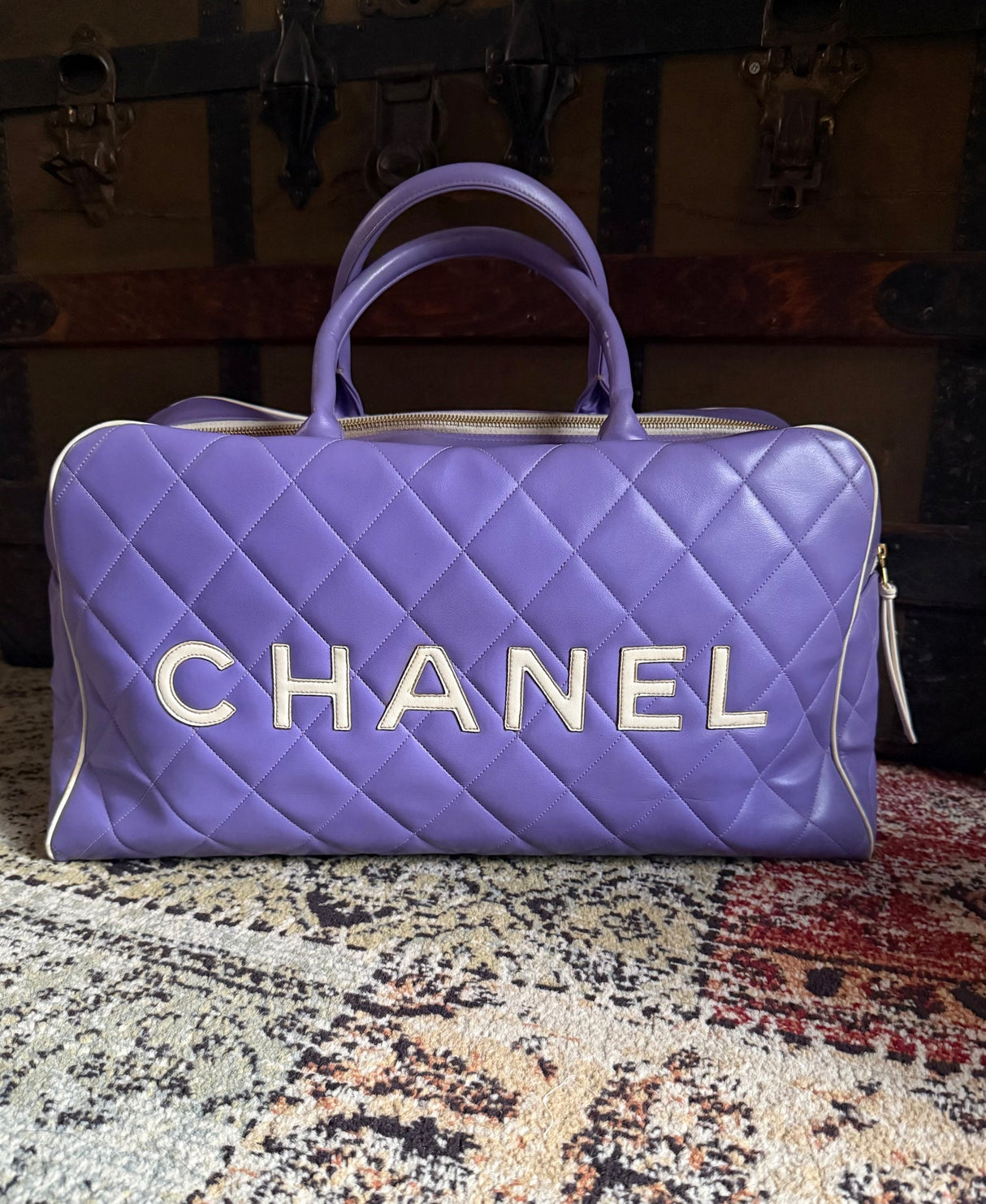 Chanel Vintage Matelassé Collector's Bowling Duffle