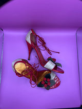 Emanuel Ungaro Heels with Berries and Tie Closure - Size 39