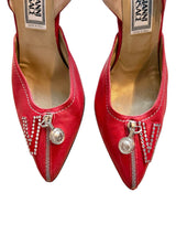 Gianni Versace red zipper heels (36.5)