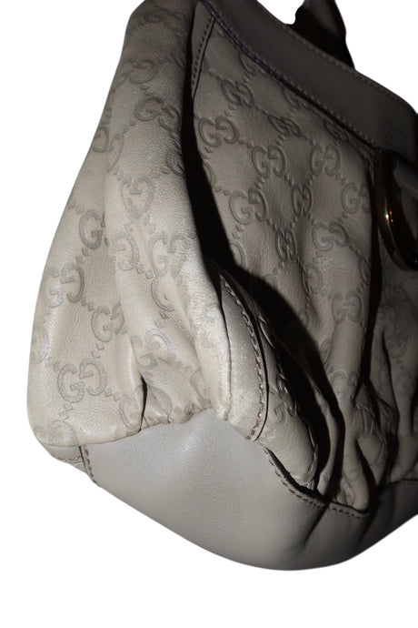 Gucci light grey D ring hobo bag