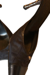 Chanel black canvas and leather mules (39.5)