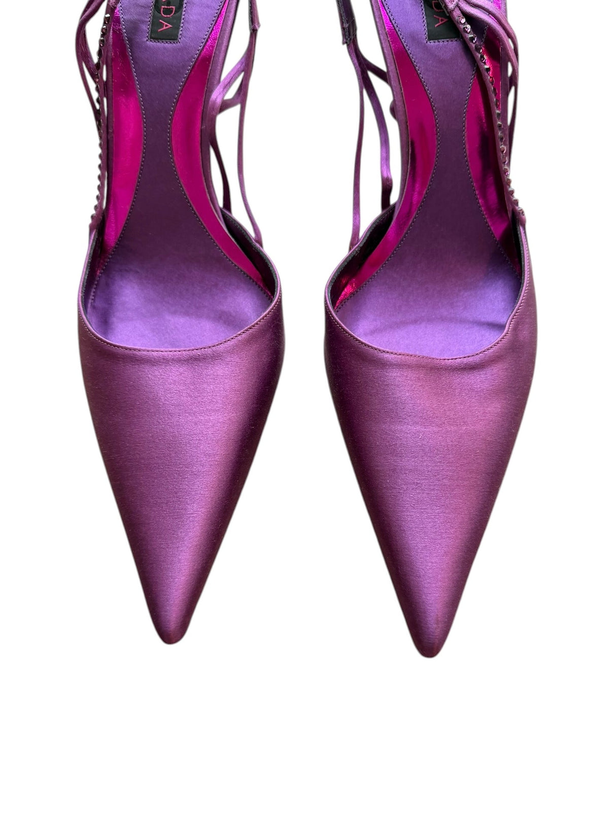 Escada purple satin heels (41)