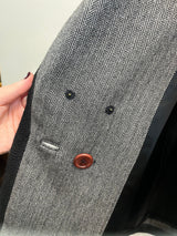 Givenchy Couture Houndstooth Gray and Black Double-Breasted Blazer Size 6
