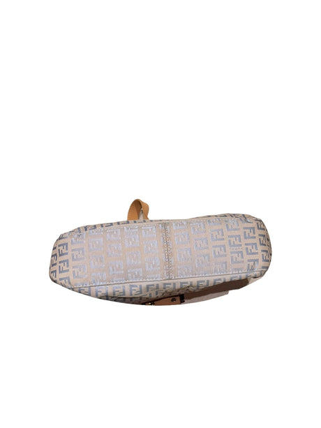 Fendi zucchino blue and beige shoulder bag