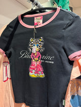 Marc Jacobs x Blumarine Heaven collab character black shirt with pink trim sku tuv #27