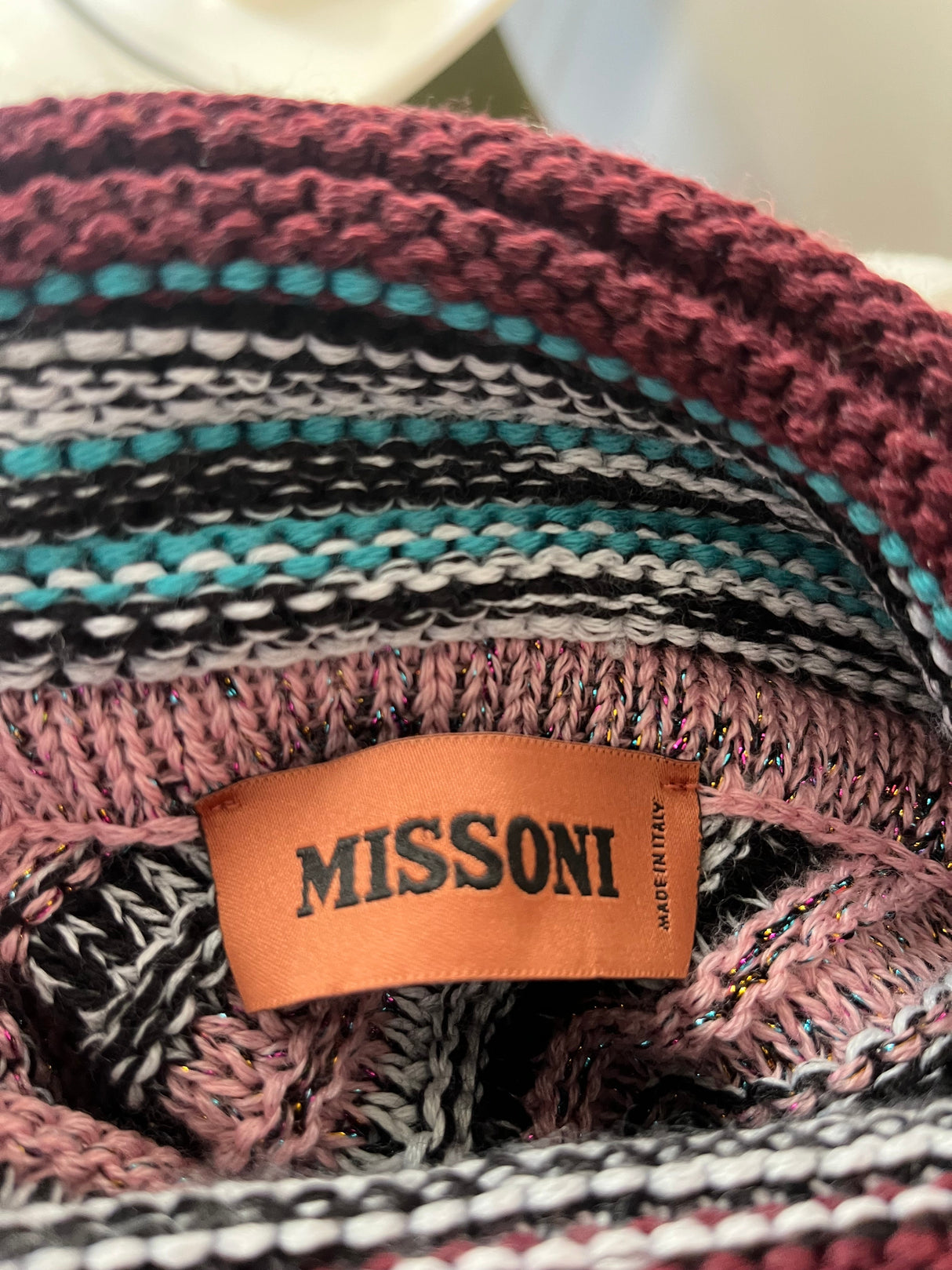 Missoni Lane Wool Multicolor and Glitter Poncho