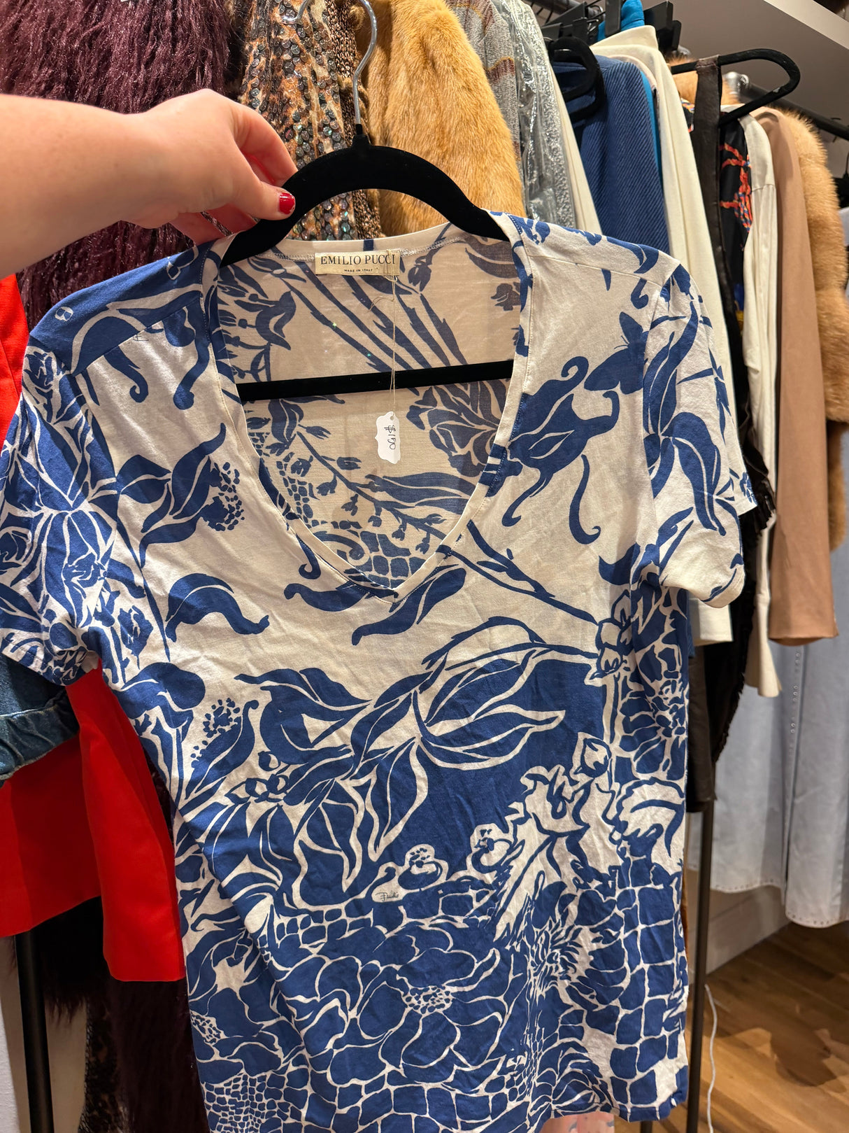 Emilio Pucci blue and white tshirt - sku tuv #26