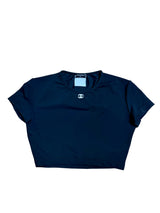Chanel 1995 CC black cropped top