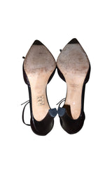 Gucci brown monogram heels with bows (36C)