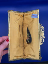 Jolles Original Austrian Petit Point Evening Bag w/matching mini floral coin purse