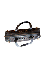 Fendi monogram barrel bag with gold studs