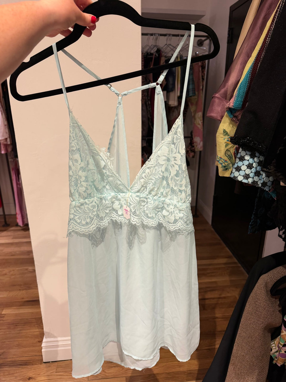 Baby blue lace top/dress - sku tuv #69