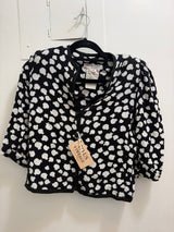Yves Saint Laurent - Rive Gauche black sweater with white shells - sku tuv #9963
