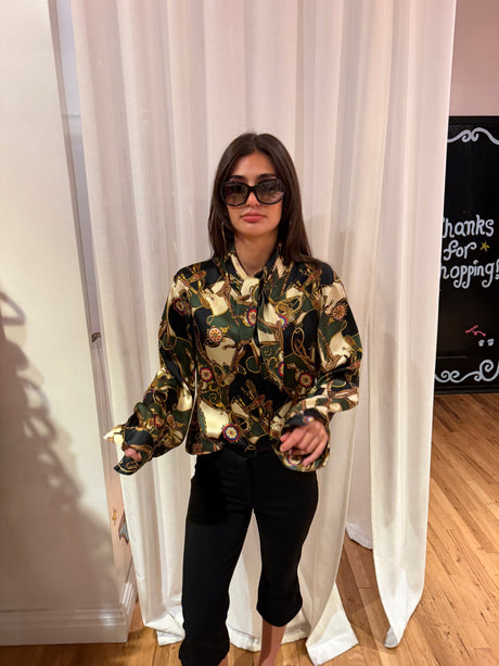 Vintage 100% silk top TUV #73