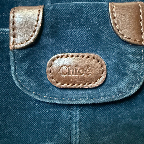Chloe Paddington Velvet Shoulder Tote