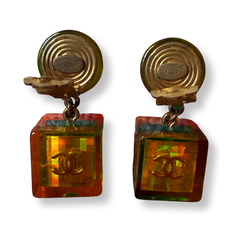 Chanel Vintage Multi Color Earrings