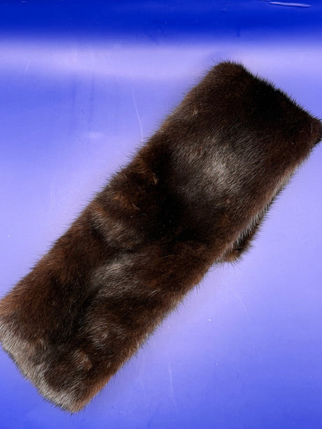 Vintage Chocolate Brown Mink Headband