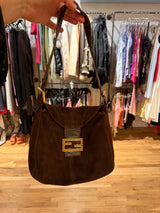 “As is” brown suede Fendi TUV #32192