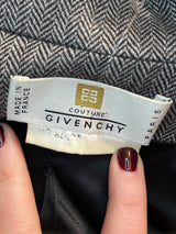 Givenchy Couture Houndstooth Gray and Black Double-Breasted Blazer Size 6