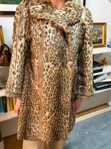 Rare Leopard Fur with Leather Trim Jacket