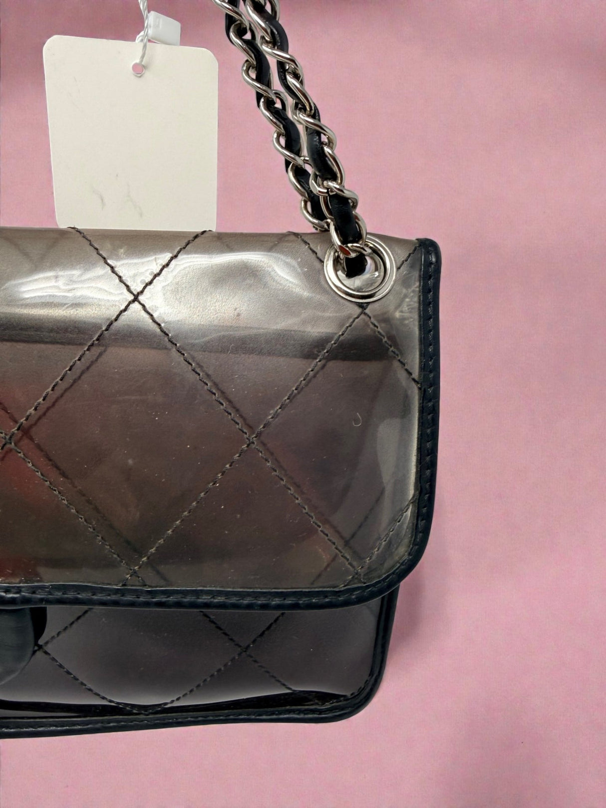 Chanel Stitched PVC and Calfskin Naked Flap