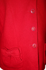 Escada red blazer with bow details