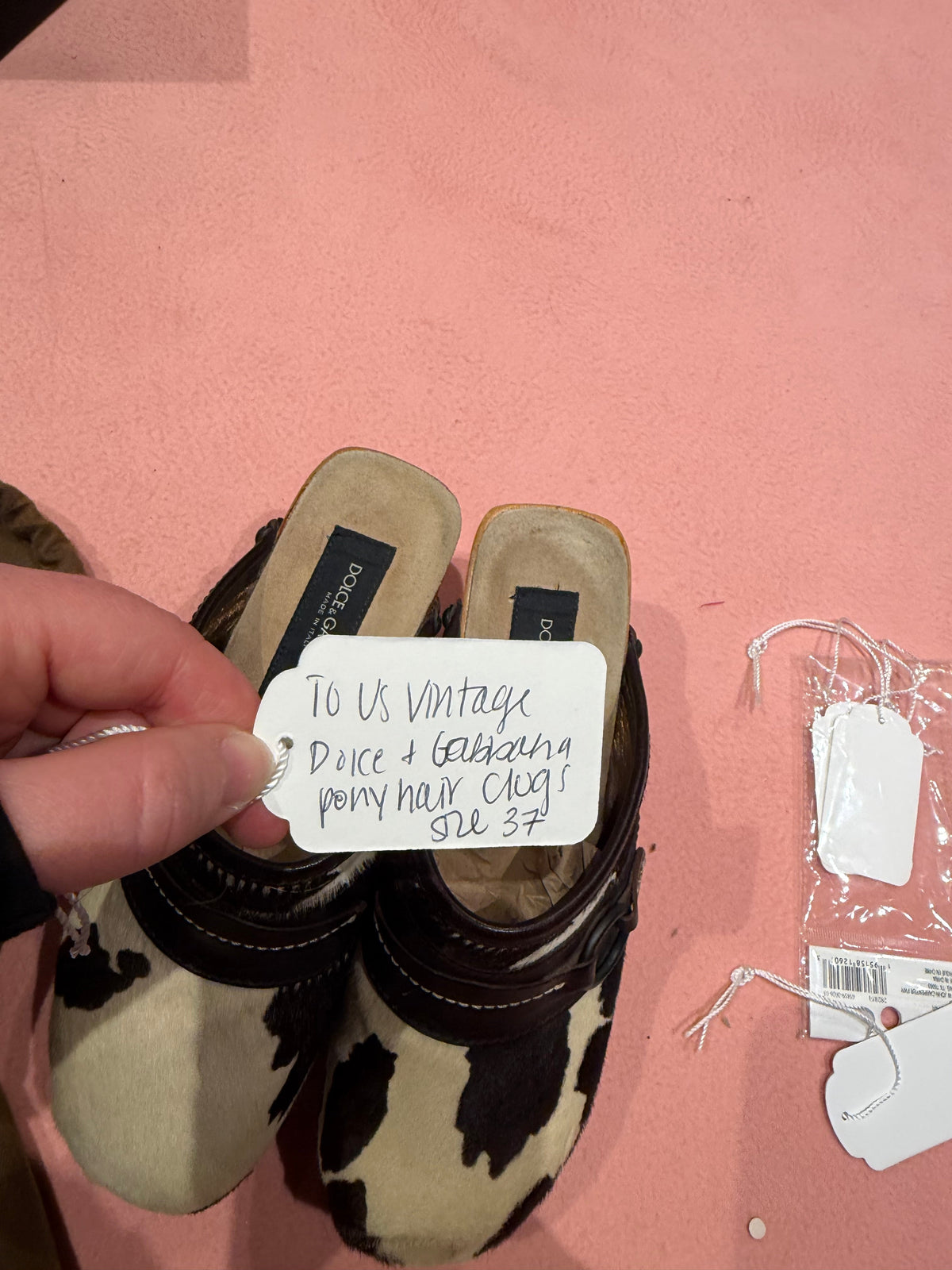 Dolce & Gabbana Ponyhair Clogs size 37 - TUV #12342