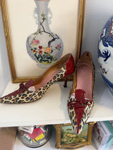 Dolce & Gabbana cheetah pumps with red bows - TUV #423412