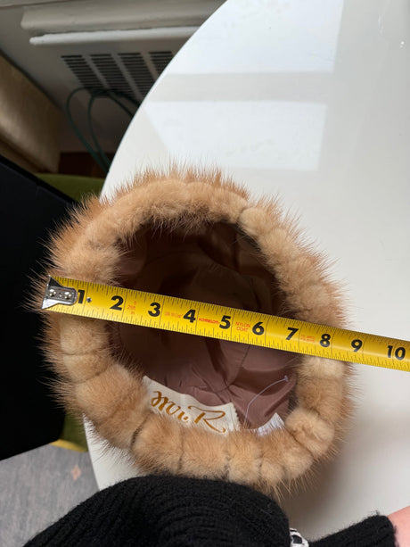Vintage 100% mink light brown hat