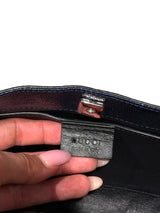 Gucci metallic blue snakeskin bag
