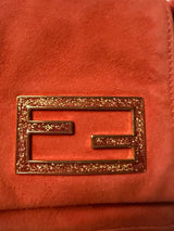 Fendi Vintage Suede Glitter Baguette