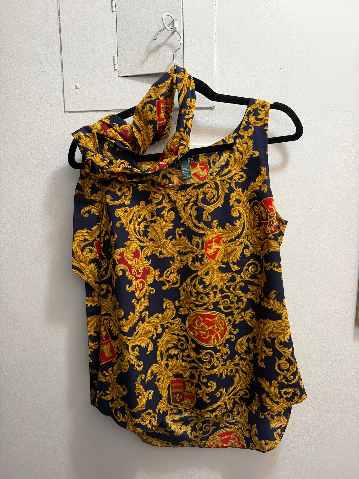 Ralph Lauren gold and blue tank with matching scarf - tuv #99999