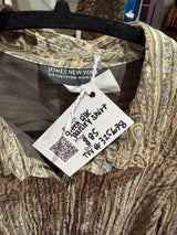 Green silk paisley shirt TUV #325678