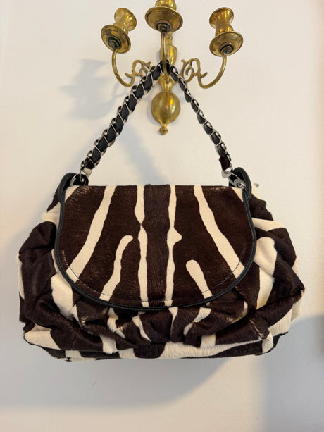 Ultra Rare Christian Dior Jazz Club Zebra Pony Hair Bag - TUV #444456