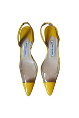 Manolo Blahnik yellow and clear heels (37.5)