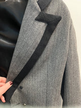 Givenchy Couture Houndstooth Gray and Black Double-Breasted Blazer Size 6