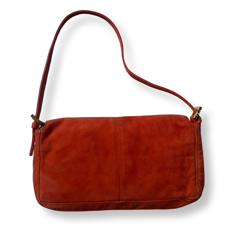 Fendi Vintage Suede Glitter Baguette