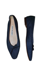 Manolo Blahnik denim ballerina flats (37)