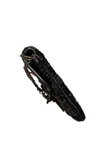 Gucci limited edition black beaded silver belt buckle clutch