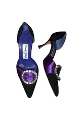 Manolo Blahnik black and purple Sedaraby heels (35)